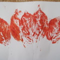 making leaf prints inspired by the story (1)